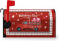 Happy Valentine's Day Mailbox Cover Red Truck and Heart Mailbox Wrap with Magnetic Strip Love Holiday Mailbox Post Letter Box Cover Standard Size 21" X 18" for Outdoor Decor