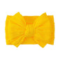 LemonSpace Handmade Baby Girls Headbands Soft Stretchy Nylon Hair Bands Hair Accessories with Bows for Newborn Baby Girls Infant Toddlers Kids(Yellow)
