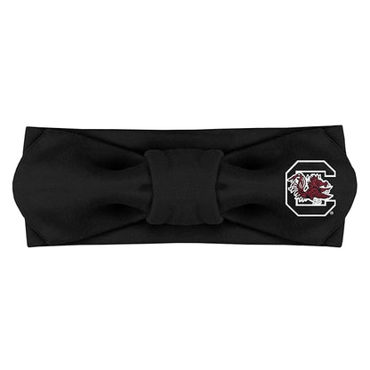 Creative Knitwear Southern Carolina Gamecocks Infant Girls Black Solid Hair Knot Headband Embroidered Logo - Size Newborn - 4T