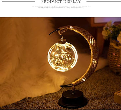 Moon Lamp, LED Night Light for Bedroom, Crescent Moon Shape with USB Powered, Tabletop Ambient Light for Home Decor, Nursery, Kids Room | Romantic Gift, Birthday, Christmas Decoration