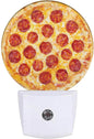 EKOBLA Pizza Plug-in Night Light, Cheese & Sausage Food Pattern LED Nightlight with Auto Sensor for Teens Room & Novelty Gift