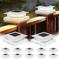 4x4 Solar Post Cap Lights 12 Pack, Fence Post Solar Lights with Warm White/Cool White, Only Fit 3.5"x3.5" Wood Posts & 4"x4" Vinyl Posts, Waterproof Outdoor Deck Post Light for Deck, Fence(White)