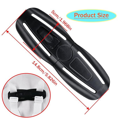 2 Pack Universal Child Seat Chest Harness Buckle,Seat Chest Harness Clip Buckle Lock Stroller Chest Replacement for Kids Trend,Adjustable Guard(Black)