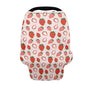 Coldinair Strawberry Pink Car Seat Cover for Babies Girls,Soft Stretchy Nursing Cover,Breathable Infant Carseat Canopy,Shopping Cart/High Chair/Stroller Covers