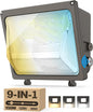 AKK LED Wall Pack Light 150W/120W/100W & 3000K/4000K/5000K Selectable, Glass Lens, Dusk to Dawn Photocell & Timed Dimming, 18000LM, IP65 Waterproof for Garage, Warehouse and Exterior Building Security