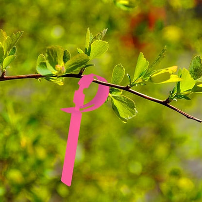 Plant Labels Yuanling Plastic Plant Tree Tags Wrap Around Hanging Tags Nursery Tree Markers Adjustable Garden Labels for Indoor Outdoor Gardening Plants (Pink)