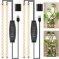 13 Inches LED Grow Light Strips, Grow Lights Match The Flower Stand for Indoor Plants Full Spectrum 3500K Plant Lamp with 3/9/12H Timer, 10 Dimmable Levels for Seedling Succulent, 2 Head 2 Pack