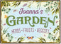 Custom Garden Sign, Christmas Present, Personalized Name for Vegetable Patch and Backyard Décor Sign, 10x14 Inches, Rust Free .040 Aluminum, Fade Resistant, Made in USA by Sigo Signs