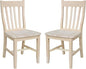 Set of Two Cafe Dining Chairs, Unfinished