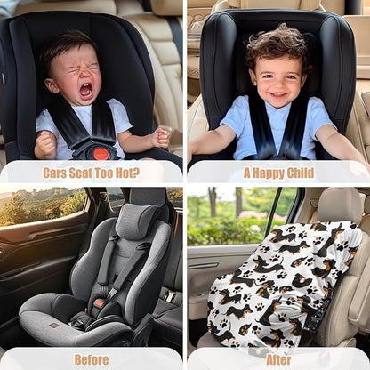 Car Seat Cover Baby Car Seat Sun Shade Cover with Dachshund Print, Toddler Car Seat Cover Replacement Heat Protector Fashion Toddler Car Seat Accessories