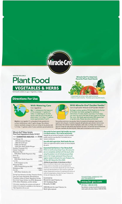 Miracle-Gro Water Soluble Plant Food Vegetables & Herbs 2 lbs., 2-Pack