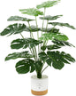 Guheake 26" Fake Plants Large, Tropical Palm Tree Artificial Monstera Faux Plant Tree with Pot for Home Office Living Room Decor Indoor