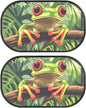 Bulopur Cute Frog Car Window Covers 2 Pack Car Shades for Back Windows Baby UV Protection Breathable Window Shade Baby in Car Universal Fit Mesh Car Window Shades