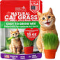 NatureZ Edge Premium Cat Grass Seeds for Indoor Cats, Non GMO - 1 lb Oat, Wheat, Barley & Rye Grass for Indoor Cats, Cat Plant, Kitty Lawn, Pet Grass, Hierba para Gatos, Made in USA