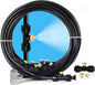 Bonviee Misters for Outside Patio, 26FT (8M) Patio Misting System, Outdoor Misters for Patio Cooling, 7 Brass Mist Nozzles, 3/4" Adapter, DIY Water Misters for Cooling Outdoor Garden Greenhouse