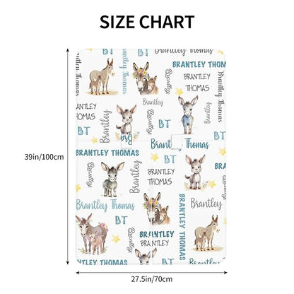 Custom Baby Car Seat Canopy Personalized Car Seat Covers with Name for Baby Boys Girls Customized Donkey Nursing Breastfeeding Cover Infant Carseat Canopies Newborn Minky Baby Blanket