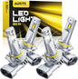 AUXITO 9005 9006 LED Bulb, 900% Brighter, 3 Min Quick Install, 20 Years Lifespan, No Flicker, 99% Compatibility, Pack of 4