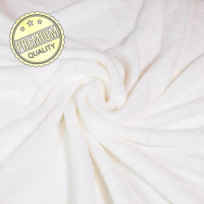 Ioly's Hooded Baby Bath Towels for Newborn Essentials 41" x 41" (Large) Kid Towel with Hood for Toddler Babies Infant Baby Towels with Hood Cosas para Bebes recien nacidos Baby Bath Items (White)