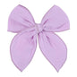 5.5 Inch Purple Fable Hair Bow: Handmade Linen Cotton Hair Clip for Girls - 1 PCS