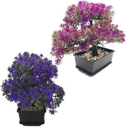 Artificial Bonsai Tree-Fake Plant in Pot Artificial Plants,Faux Bonsai Japanese Pine Bonsai Artificial Plants for Home Decor Indoor,Office/Windowsill/Yard,Desktop Display, Zen Garden Décor