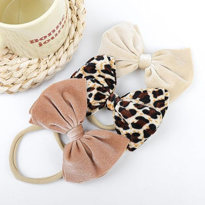 YanJie Hairband, 4pcs Handmade Halloween Baby Girl Headbands, Soft Nylon Stretchy Headband with Printed Pumpkin Spider for Newborn Toddler Infant Purple, Orange, Black