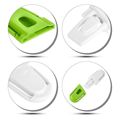 Universal Car Seat Chest Clip, Adjustable Harness Positioning Clip for Stroller and Booster Seat, Anti-Slip Shoulder Straps Holder Accessory for Parents (1 Pack, Green&White)