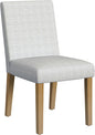 HomePop Home Decor |Classic Upholstered Parsons Dining Chairs |Decorative Home Furniture, Cream Mini Grid Pattern (Single Pack)