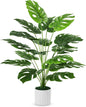 Guheake 28" Fake Plants Large, Artificial Monstera Faux Plants Indoor Tall for Floor Home Office Farmhouse Bedroom Decor