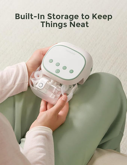 Momcozy BreezyClear Pro™ Nasal Aspirator for Baby, Hospital-Grade 75 kPa Nose Sucker with 9 Adjustable Suction Levels, Electric Nose Cleaner for Toddler, Light & Music Soothing