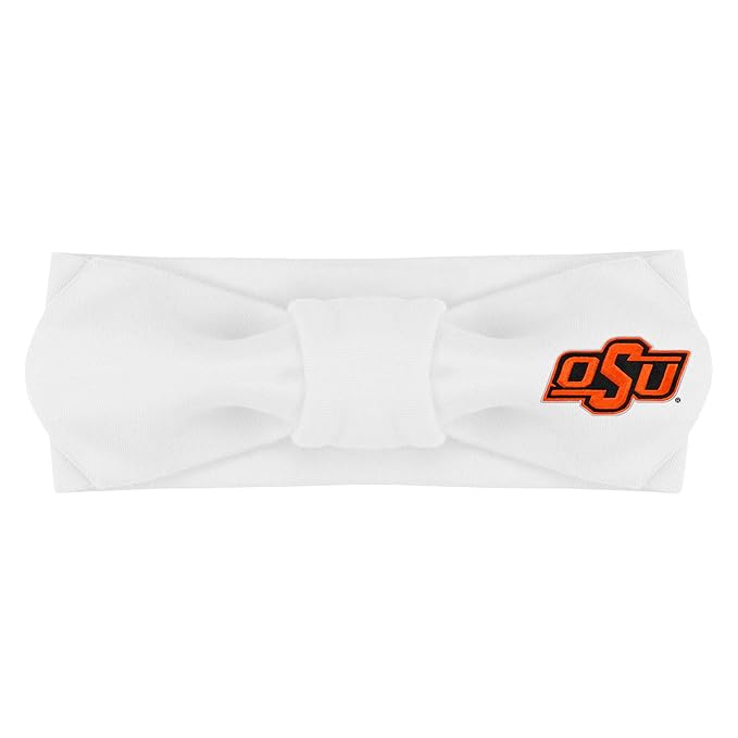 Creative Knitwear Oklahoma State Cowboys Infant Girls White Solid Hair Knot Headband Embroidered Logo - Size Newborn - 4T