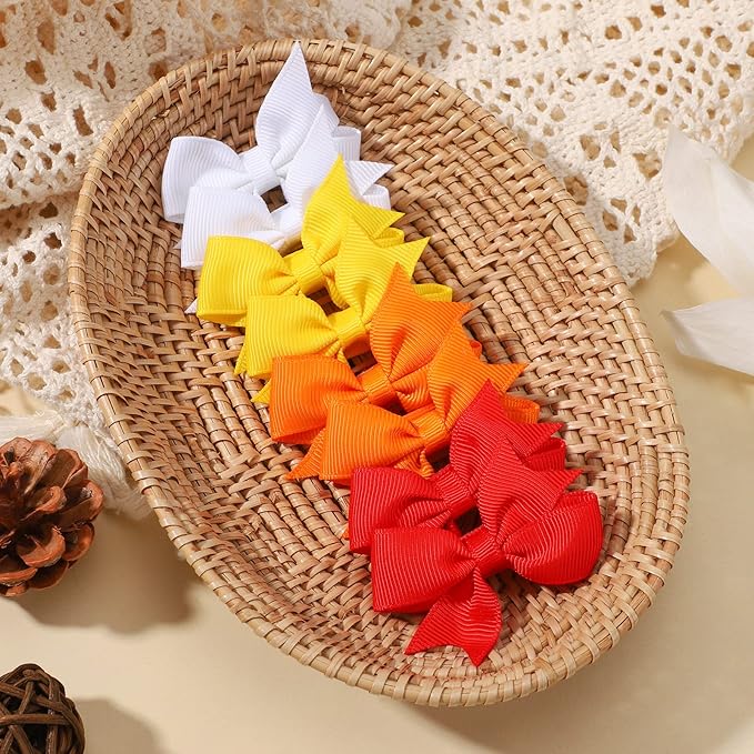 40PCS 2 Inch Baby Hair Bows Clips for Girls Grosgrain Ribbon Fully Lined Infant Hair Clips Accessories for Baby Girls Newborns Toddler in Pairs