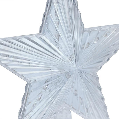 Alpine Corporation 8" H Flashing 5-Point Star Tree Topper with 31 Multi-Colored LED Lights, Christmas Decoration