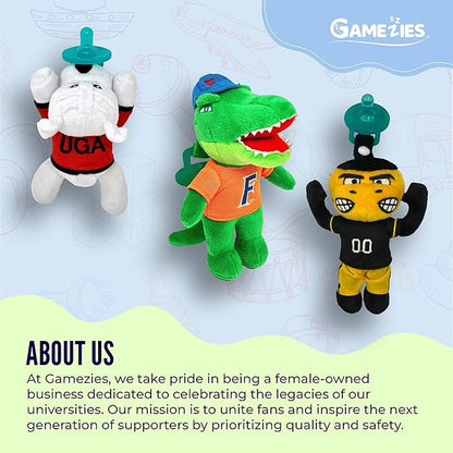 Gamezies Baby Boy and Girl Silicone Longhorn Plush Pacifier with Detachable Western Plush Toy Holder, CPSIA Tested, BPA-Free 0-6 Months