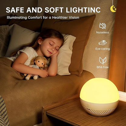 Night Light, Dimmable Touch Lamp for Bedroom, 16 RGB Colors, 5 Brightness, Portable Rechargeable Bedside Table Lamp for Baby Nursery Living Room