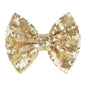 5 inch Glitter Sequin Gold Hair Bows and Clips for Baby Toddler Girls - Big Hair Accessories