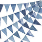 HESTYA 5 Pack 49 Ft Denim Pennant Banner, Blue Jean Theme Triangle Garland, Cowboy Western Party Decorations, Rustic Farmhouse Bunting for Baby Shower, Birthday, Graduation, Country Festival Supplies