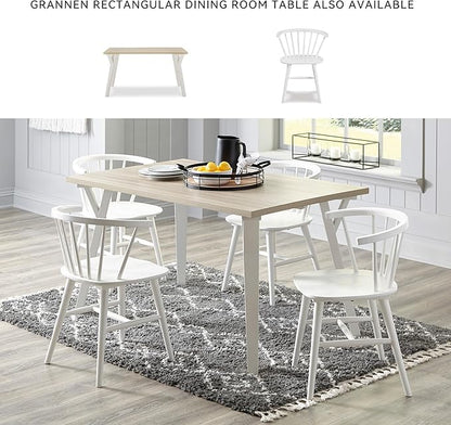 Signature Design by Ashley Grannen Modern 18" Spindle Back Dining Chair, 2 Count, White