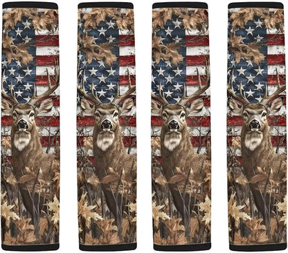 AFPANQZ American Deer Branch Car Seat Belt Pads Cover Universal Fit Vehicle Seat Belt Comfort Shoulder Pads for Adults Children Seat Cushion Shoulder Straps Cushion for Bags