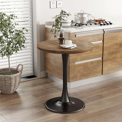 Round Table Modern Dining Table Tulip Round Kitchen Table Mid Century Wooden Coffee Table for Living Room 24 inch