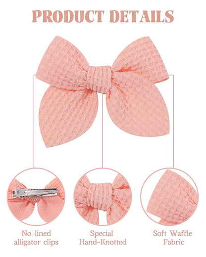 Jollybows 20pcs Baby Hair Bows Clips 2" Mini Fable Alligator Clip Toddler Pigtail Bow Fine Hair Clip Baby Girl Hair Accessories