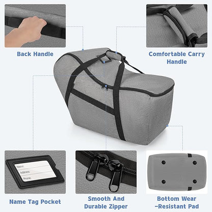 Padded Car Seat Bag Compatible with Most Nuna Pipa Car Seats UPPAbaby MESA V2 without Base & Chicco KeyFit 30 and Base, Car Seat Travel Bag for Airplanes, Grey