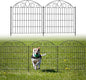 SUNLAX 5 Panels Garden Fence 10ft(L) x 24in(H) Fencing for Yard No Dig Animal Barrier Metal Dog Fence for Patio Outdoor Without Gate