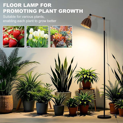 30W Grow Lights for Indoor Plants, 4000K Floor Standing Plant Lights, 70 inch Indoor Full Spectrum Plant lamp, Equipped with 24-Hour Cycle Timer, Suitable for Large and Medium-Sized Plants