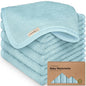 6-Pack Baby Washcloths – Soft Absorbent Viscose from Bamboo Washcloths for Face, Body, Baby Towels for Newborn, Kids, Toddlers, Infant, Gentle on Sensitive Skin, 10x10 Reusable Face Towels (Sky)