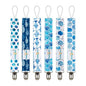 babygoal Baby Ocean Blue Pacifier Clips, 6 Pack Pacifier Holder Clip for Girls and Boys Fits for Most Pacifiers and Binkies