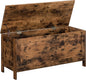 HOOBRO Toy Box, Retro Wooden Look Storage Chest with Safety Hinge, Entryway Storage Bench Supports 220 lb, 39.4 x 15.7 x 18.9 Inches Toy Chest Organizer, Easy Assembly (Rustic Brown) BF100CW01