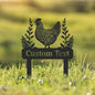 Personalized Metal Chicken Coop Sign, Custom Name Chicken Coop Signs for Outside, Decorative Garden Stakes, Metal Yard Art, Backyard Farmhouse Decor, Chicken Gifts for Women Man Color09