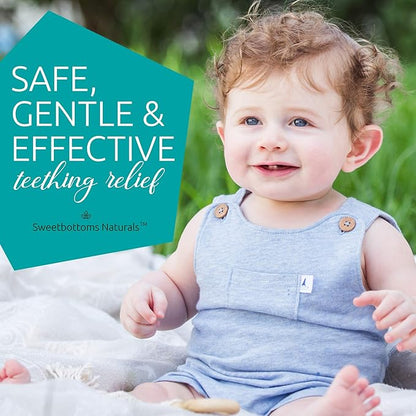 Certified Organic Teething Oil - Ease Teething Discomfort & Sore Gums Quickly & Effectively - Natural Vegan Botanical Ingredients - 2 oz Bottle with Glass Dropper - Baby Teething Relief