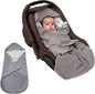 Car Seat Blankets for Babies Winter - Stroller Footmuff Carseat Cover Baby 5 Point Harness - Swaddle Bunting Bag Gift Christmas (White)