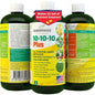 10-10-10 All Purpose Plant Food - Liquid Fertilizer with Seaweed Kelp & Iron - Indoor & Outdoor Plant Food, Vegetables, Flowers, Lawn & Garden 1x16 oz